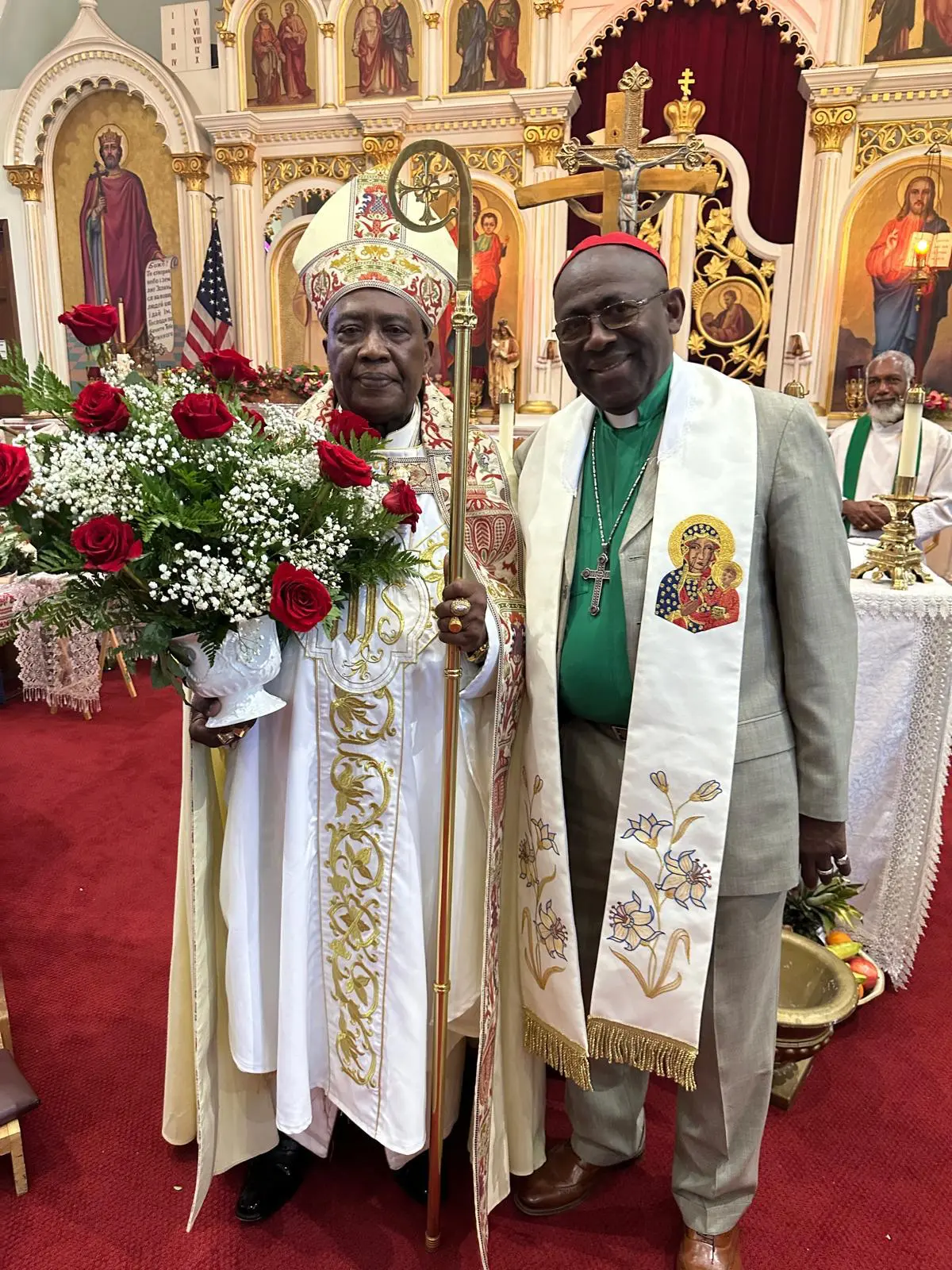Two bishops together at church