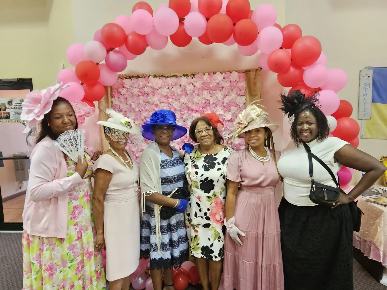 Church community members celebrating together
